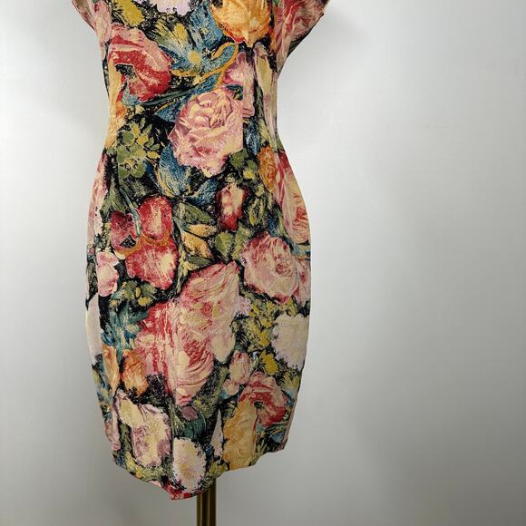 Cynthia Rowley Women's Floral Garden 100% Silk Open Back Sleeveless Dress - Picture 5 of 11